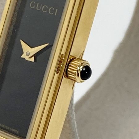  GUCCI グッチ バングルウォッチ 1500L ブラック文字盤 クォーツ レディース 腕時計