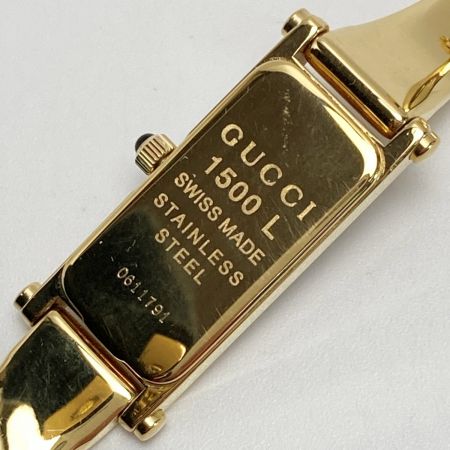  GUCCI グッチ バングルウォッチ 1500L ブラック文字盤 クォーツ レディース 腕時計