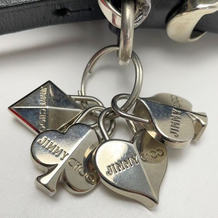 JIMMY CHOO ジミーチュウ バイカーチェーントランプ ブラック ショルダー レディース シルバー金具