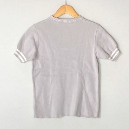  CHANEL シャネル ココマーク ロゴ ライン ショートスリーブ セットアップ P23000V01521 ピンクグレー サイズ 38 レディース