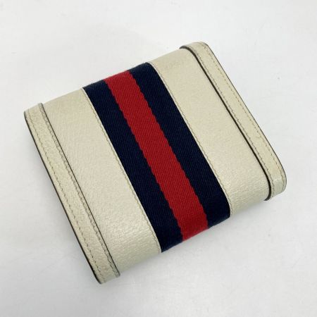  GUCCI グッチ オフィディア 2つ折り財布 シェリーライン 598662 アイボリー コンパクトウォレット レザー