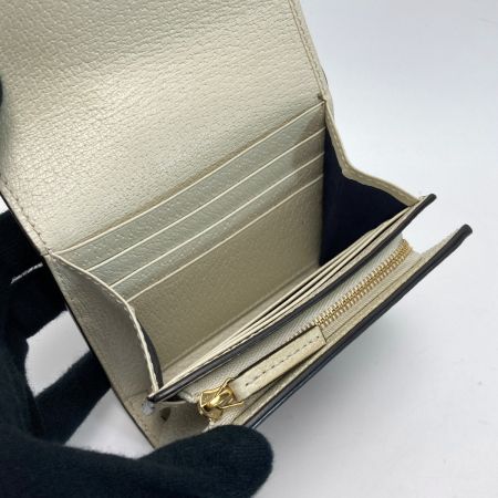  GUCCI グッチ オフィディア 2つ折り財布 シェリーライン 598662 アイボリー コンパクトウォレット レザー