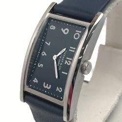 ☆☆ Tiffany & Co. ティファニー イーストウエストミニ 36668444 ネイビー クォーツ レディース 腕時計 箱・取説有 Bランク