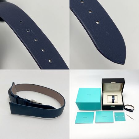  Tiffany & Co. ティファニー イーストウエストミニ 36668444 ネイビー クォーツ レディース 腕時計 箱・取説有