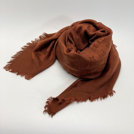  LOVEREVOLUTION ラブレボリューション ショール モノグラム M71338 ブラウン シルク/ウール ストール