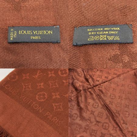  LOVEREVOLUTION ラブレボリューション ショール モノグラム M71338 ブラウン シルク/ウール ストール