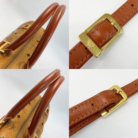  MCM エムシーエム ヴィセトス キャメル 2WAYミニボストン トラップ付 レザー レディース