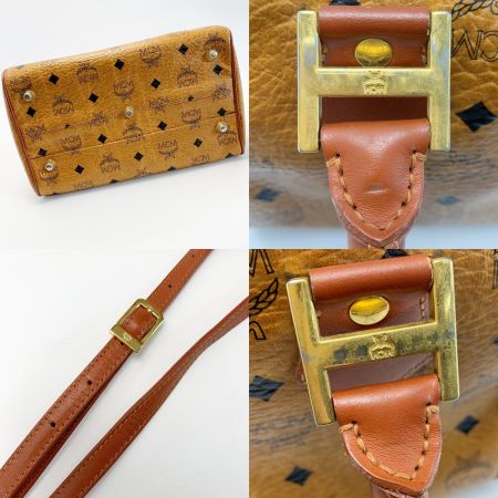  MCM エムシーエム ヴィセトス キャメル 2WAYミニボストン トラップ付 レザー レディース
