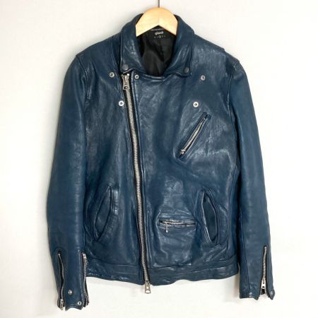  glamb グラム レザージャケット 羊革 GB0418 ネイビー サイズ 2 メンズ