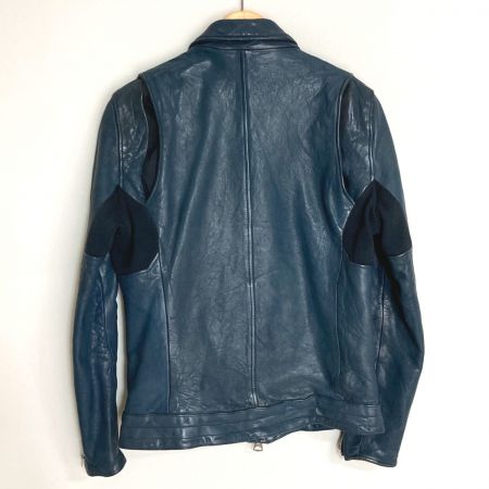  glamb グラム レザージャケット 羊革 GB0418 ネイビー サイズ 2 メンズ