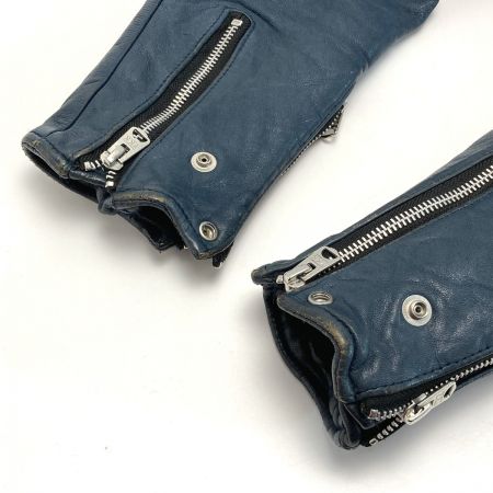  glamb グラム レザージャケット 羊革 GB0418 ネイビー サイズ 2 メンズ