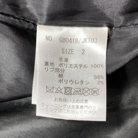  glamb グラム レザージャケット 羊革 GB0418 ネイビー サイズ 2 メンズ