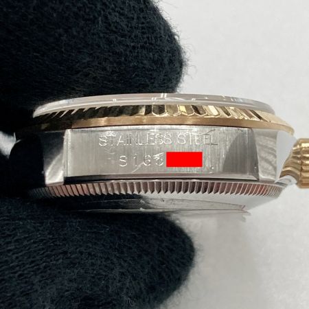  ROLEX ロレックス デイトジャスト S番 ローマ K18 68273NR シェル文字盤 自動巻き ボーイズ 腕時計