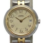 HERMES エルメス プロフィール デイト アイボリー コンビ クォーツ  