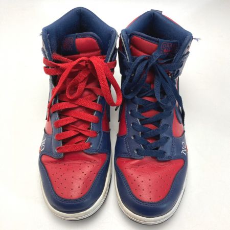  NIKE ナイキ SB DUNK HIGH OG QS スニーカー DN374 600 レッド×ネイビー 25.5cm メンズ 箱付き