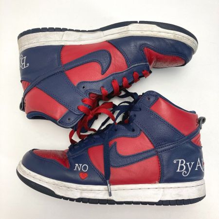  NIKE ナイキ SB DUNK HIGH OG QS スニーカー DN374 600 レッド×ネイビー 25.5cm メンズ 箱付き