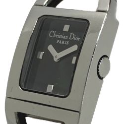 ☆☆ Christian Dior クリスチャンディオール パンディオラ ステンレススチール ブラック D78-108 クォーツ レディース 腕時計 Cランク