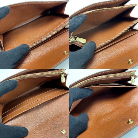  LOUIS VUITTON ルイヴィトン ポシェットポルトモネクレディ M61725 ブラウン 長財布