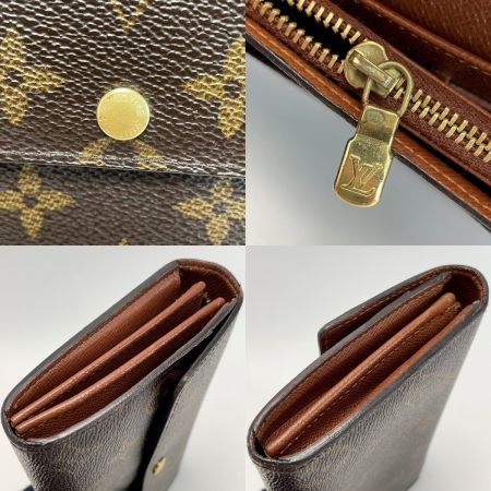  LOUIS VUITTON ルイヴィトン ポシェットポルトモネクレディ M61725 ブラウン 長財布