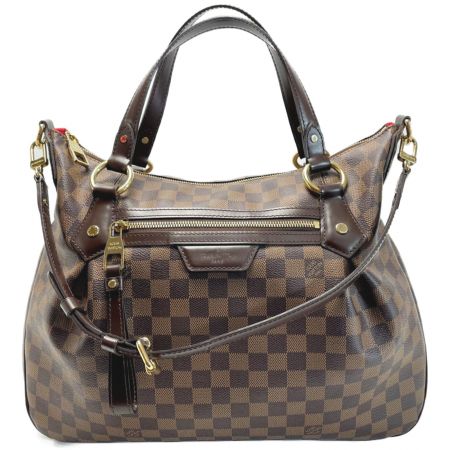  LOUIS VUITTON ルイヴィトン ダミエ イーヴォラMM フロントポケット N41131 エベヌ ハンドバック レディース ゴールド金具