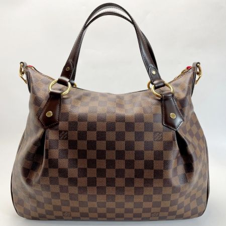 LOUIS VUITTON ルイヴィトン ダミエ イーヴォラMM フロントポケット N41131 エベヌ ハンドバック レディース ゴールド金具