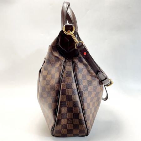  LOUIS VUITTON ルイヴィトン ダミエ イーヴォラMM フロントポケット N41131 エベヌ ハンドバック レディース ゴールド金具