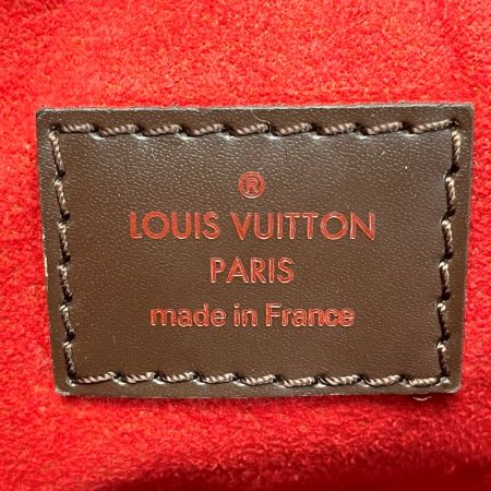  LOUIS VUITTON ルイヴィトン ダミエ イーヴォラMM フロントポケット N41131 エベヌ ハンドバック レディース ゴールド金具