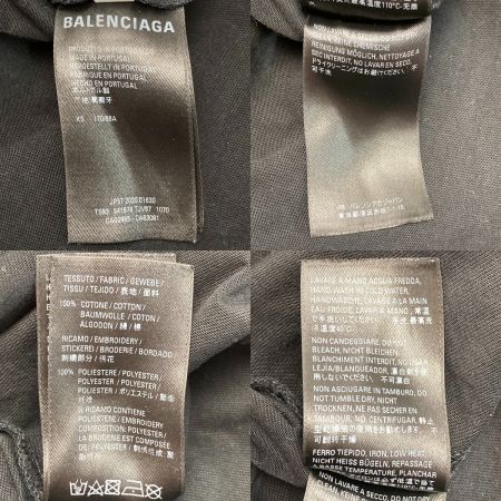  BALENCIAGA バレンシアガ 長袖カットソー 長袖Tシャツ サイズ XS メンズ JP57 2020 01630 ブラック