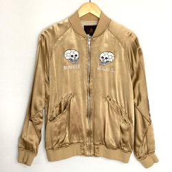 ☆☆ Hysteric Glamour ヒステリックグラマー スカジャン ジャケット 髑髏 0163AB09 カーキ サイズ M レディース Bランク