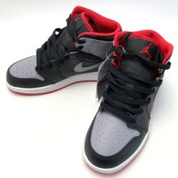 ☆☆ NIKE ナイキ AIR JORDAN 1 MID GS スニーカー DQ8423-006 グレー 23cm レディース Bランク