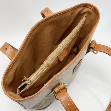  CELINE セリーヌ マカダム ショルダーバッグ ベージュ トートバッグ PVC×レザー