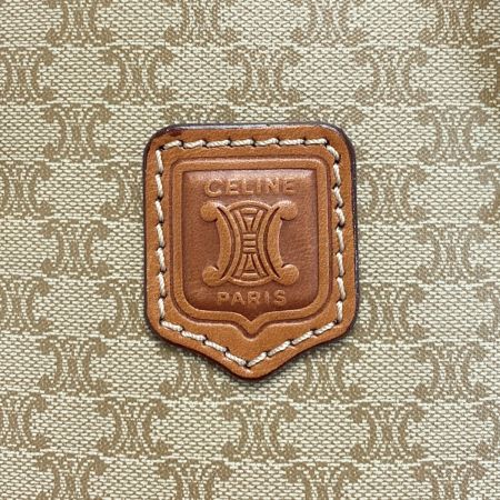  CELINE セリーヌ マカダム ショルダーバッグ ベージュ トートバッグ PVC×レザー