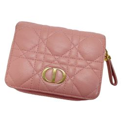 ☆☆ Christian Dior クリスチャンディオール カナージュ S5032 ピンク ２つ折り財布 レディース Cランク