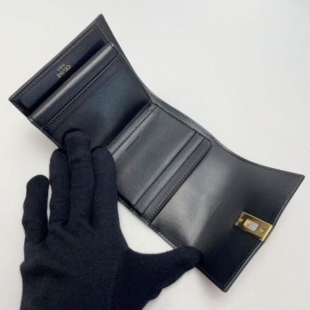  CELINE セリーヌ スモール トリフォールドウォレット 16セーズ  W-SD-3243 ブラック 三つ折り財布 レディース 箱有