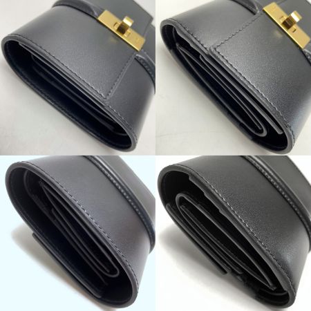  CELINE セリーヌ スモール トリフォールドウォレット 16セーズ  W-SD-3243 ブラック 三つ折り財布 レディース 箱有