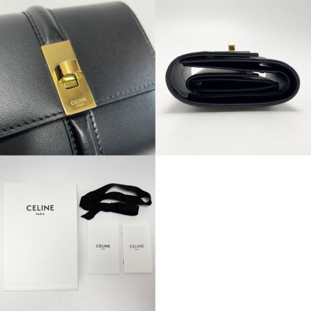  CELINE セリーヌ スモール トリフォールドウォレット 16セーズ  W-SD-3243 ブラック 三つ折り財布 レディース 箱有