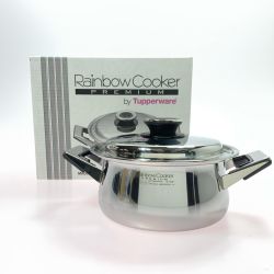 ☆☆ Tupperware タッパーウェア レインボークッカー １９㎝ 深鍋 両手鍋 箱有 Sランク