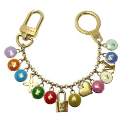 ☆☆ LOUIS VUITTON ルイヴィトン ポルトクレ・シェンヌバスティ バスティーユ マルチカラー キーホルダー チャーム ゴールド Cランク