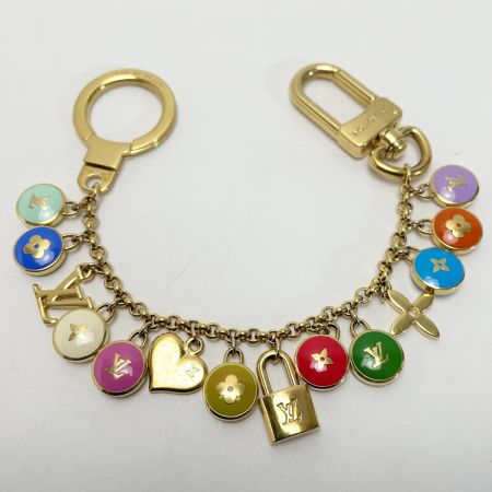  LOUIS VUITTON ルイヴィトン ポルトクレ・シェンヌバスティ バスティーユ マルチカラー キーホルダー チャーム ゴールド