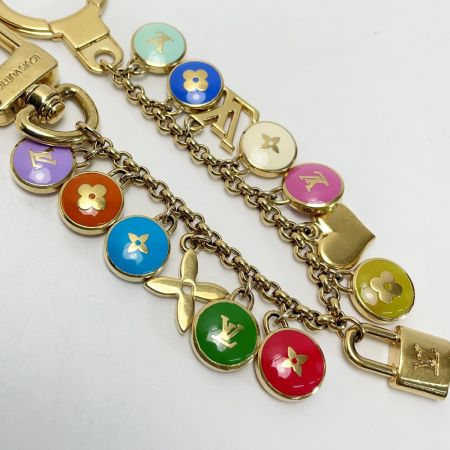  LOUIS VUITTON ルイヴィトン ポルトクレ・シェンヌバスティ バスティーユ マルチカラー キーホルダー チャーム ゴールド