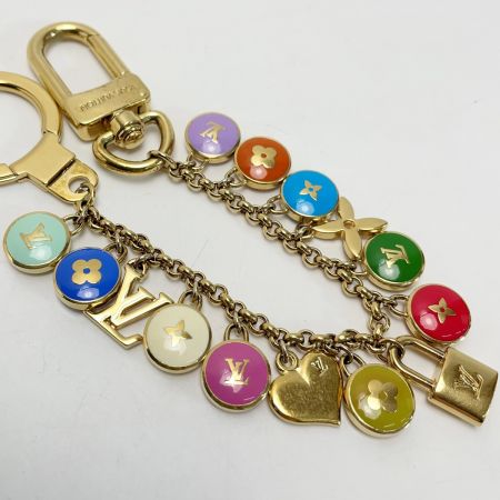  LOUIS VUITTON ルイヴィトン ポルトクレ・シェンヌバスティ バスティーユ マルチカラー キーホルダー チャーム ゴールド