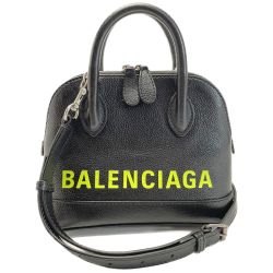 ☆☆ BALENCIAGA バレンシアガ ビル ヴィル トップハンドル スモールXXS ブラック ショルダーバッグ レディース Bランク