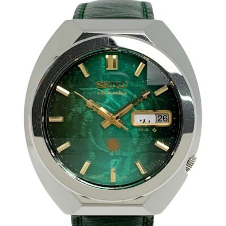  SEIKO セイコー 亀甲カットガラス アドバン 緑 6106-7710 ヴィンテージ 腕時計