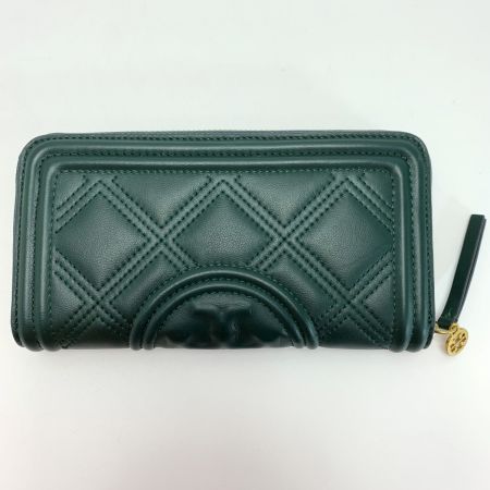  TORY BURCH トリーバーチ レザー グリーン ラウンドファスナー 長財布 レディース