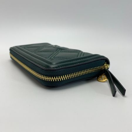  TORY BURCH トリーバーチ レザー グリーン ラウンドファスナー 長財布 レディース