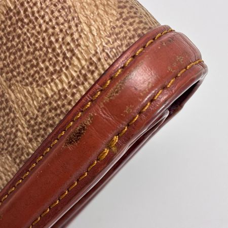  COACH コーチ 2つ折り財布 5287 ブラウン×ワインレッド レディース