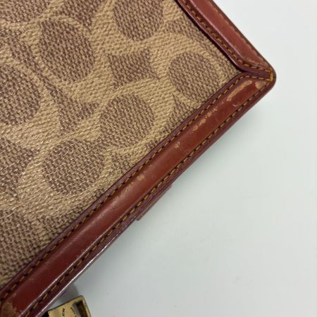  COACH コーチ 2つ折り財布 5287 ブラウン×ワインレッド レディース
