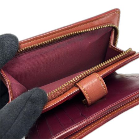  COACH コーチ 2つ折り財布 5287 ブラウン×ワインレッド レディース