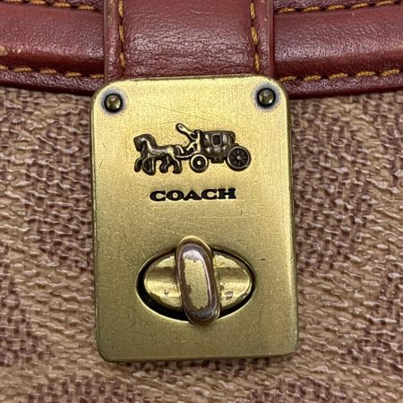  COACH コーチ 2つ折り財布 5287 ブラウン×ワインレッド レディース