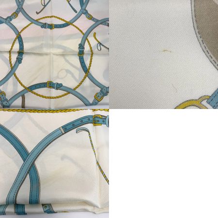  CELINE セリーヌ スカーフ  ライトピンク×ホワイト シルク100％